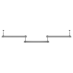 Полка с полкодержателями COFFEE SH3-ROD/BAR, серый, 2380х166х392 мм